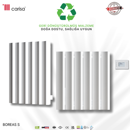 Carisa Burano S Yatay Alüminyum Radyatör Modern Tasarım Beyaz