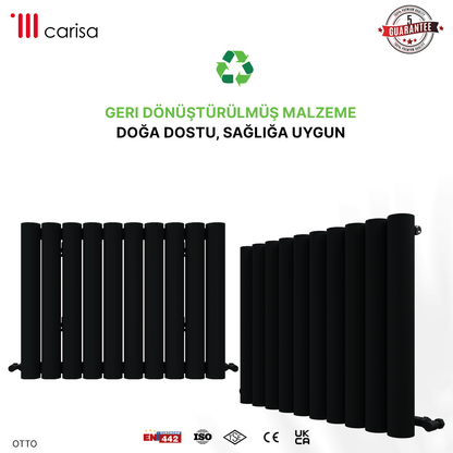 Carisa Otto Yatay Alüminyum Radyatör Modern Tasarım Antrasit