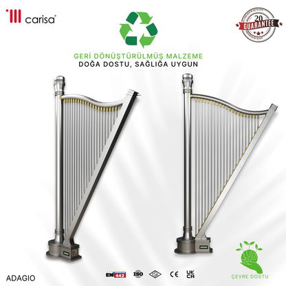 Carisa Adagio Paslanmaz Çelik Radyatör Modern Tasarım Satine