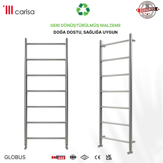 Carisa Globus Paslanmaz Çelik Havlupan Modern Tasarım Satine