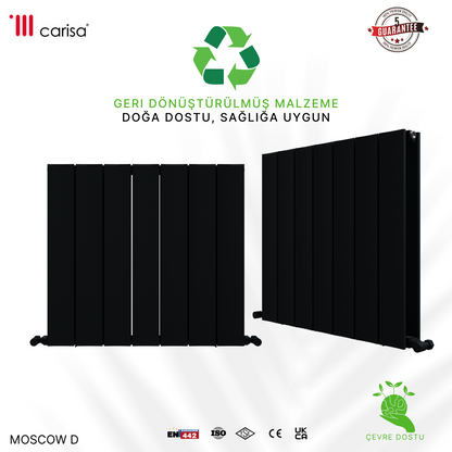 Carisa Moscow D Yatay Alüminyum Radyatör Modern Tasarım Antrasit