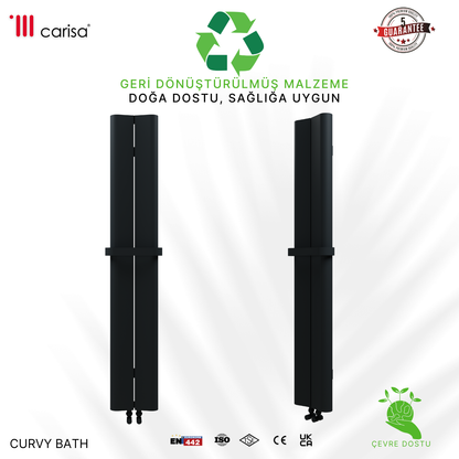 Carisa Curvy Bath Alüminyum Havlupan Modern Tasarım Antrasit