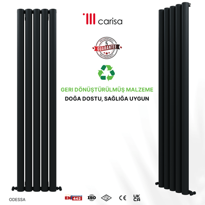 Carisa Odessa Dikey Alüminyum Radyatör Modern Tasarım Antrasit