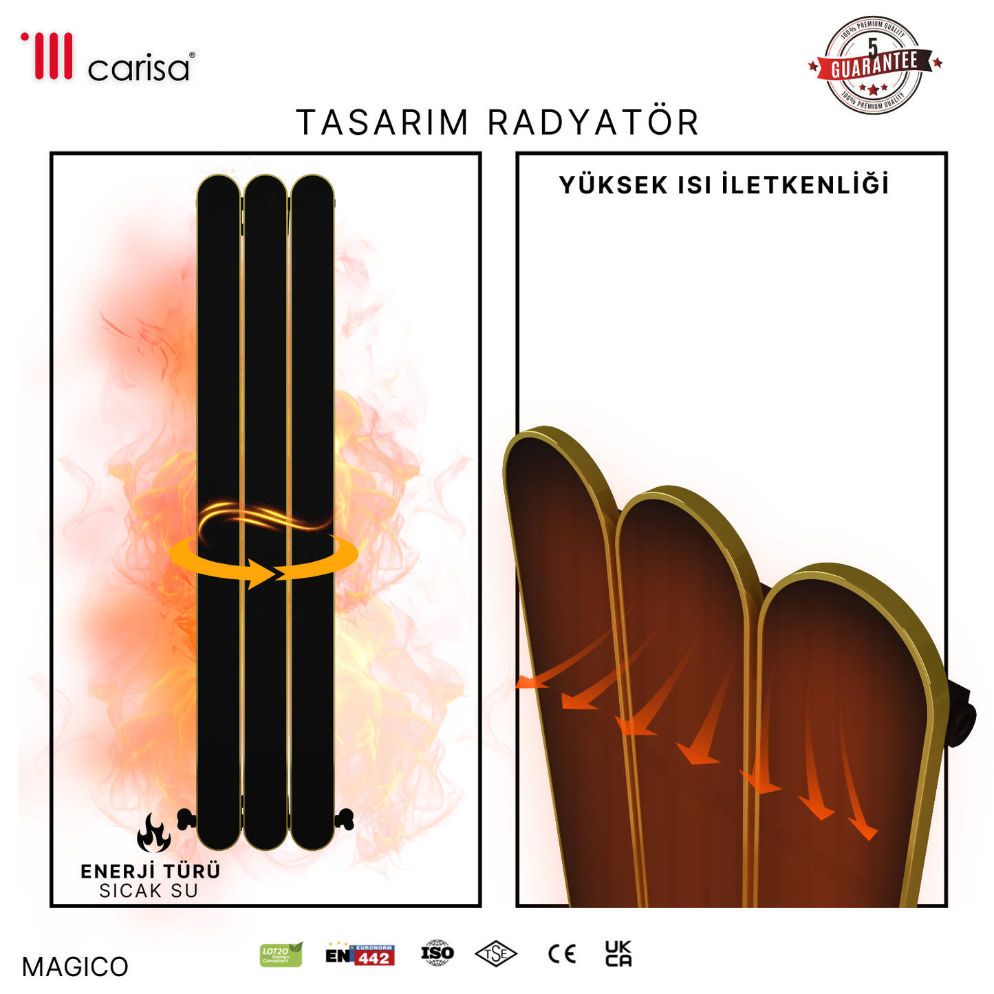 Carisa Magico Bath Alüminyum Havlupan Modern Tasarım Siyah