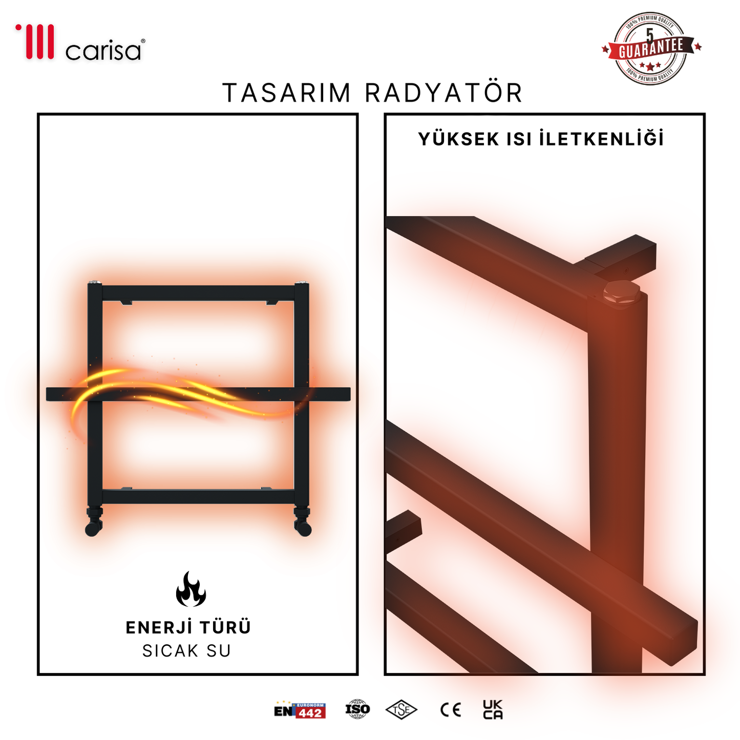 Carisa Ajax Alüminyum Havlupan Modern Tasarım Antrasit