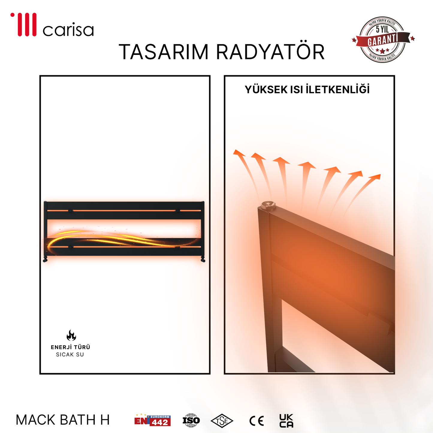 Carisa Mack Bath H Alüminyum Havlupan Modern Tasarım Siyah