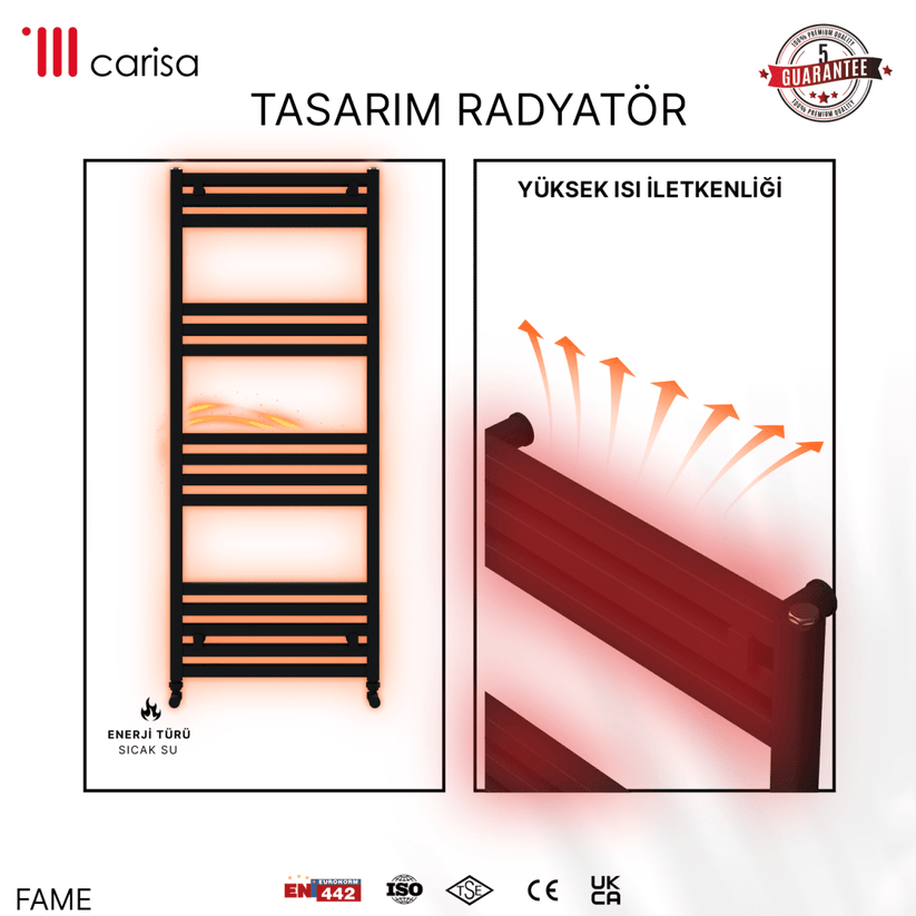 Carisa Fame Alüminyum Havlupan Modern Tasarım Antrasit - carisa