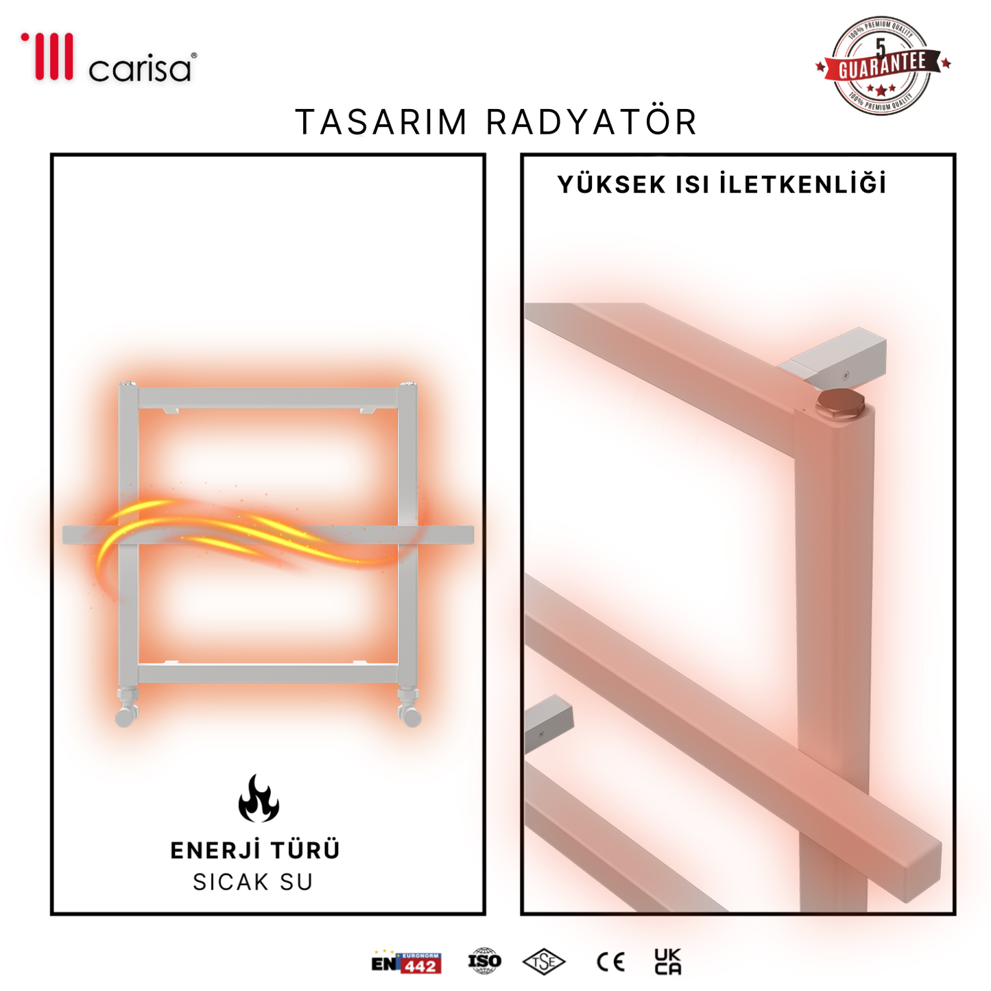 Carisa Ajax Alüminyum Havlupan Modern Tasarım Beyaz