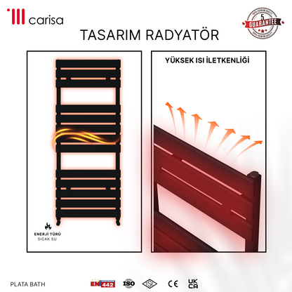 Carisa Plata Bath Alüminyum Havlupan Modern Tasarım Antrasit