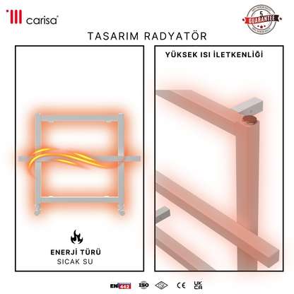 Carisa Ajax Alüminyum Havlupan Modern Tasarım Beyaz