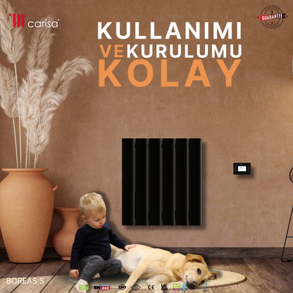 Carisa Burano S Yatay Alüminyum Radyatör Modern Tasarım Antrasit