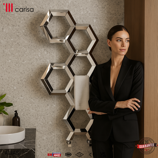 Carisa Alveole Paslanmaz Çelik Havlupan Modern Tasarım Ayna Polisaj