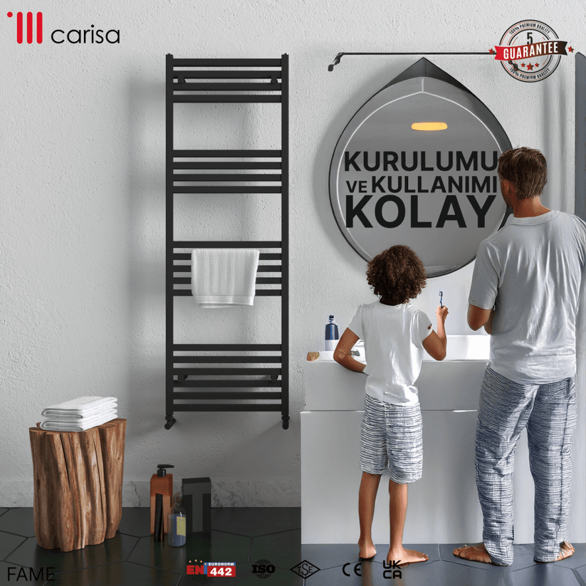 Carisa Fame Alüminyum Havlupan Modern Tasarım Antrasit - carisa