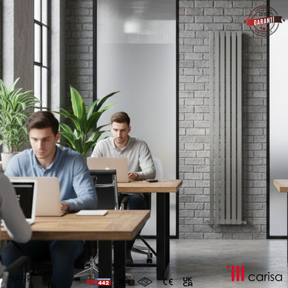 Carisa Sarp Dikey Paslanmaz Çelik Radyatör Modern Tasarım Satine