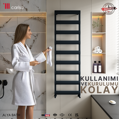 Carisa Alya Bath Alüminyum Havlupan Modern Tasarım Antrasit