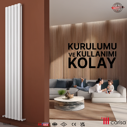Carisa Tallis Double Alüminyum Radyatör Beyaz Standart Bağlantı.