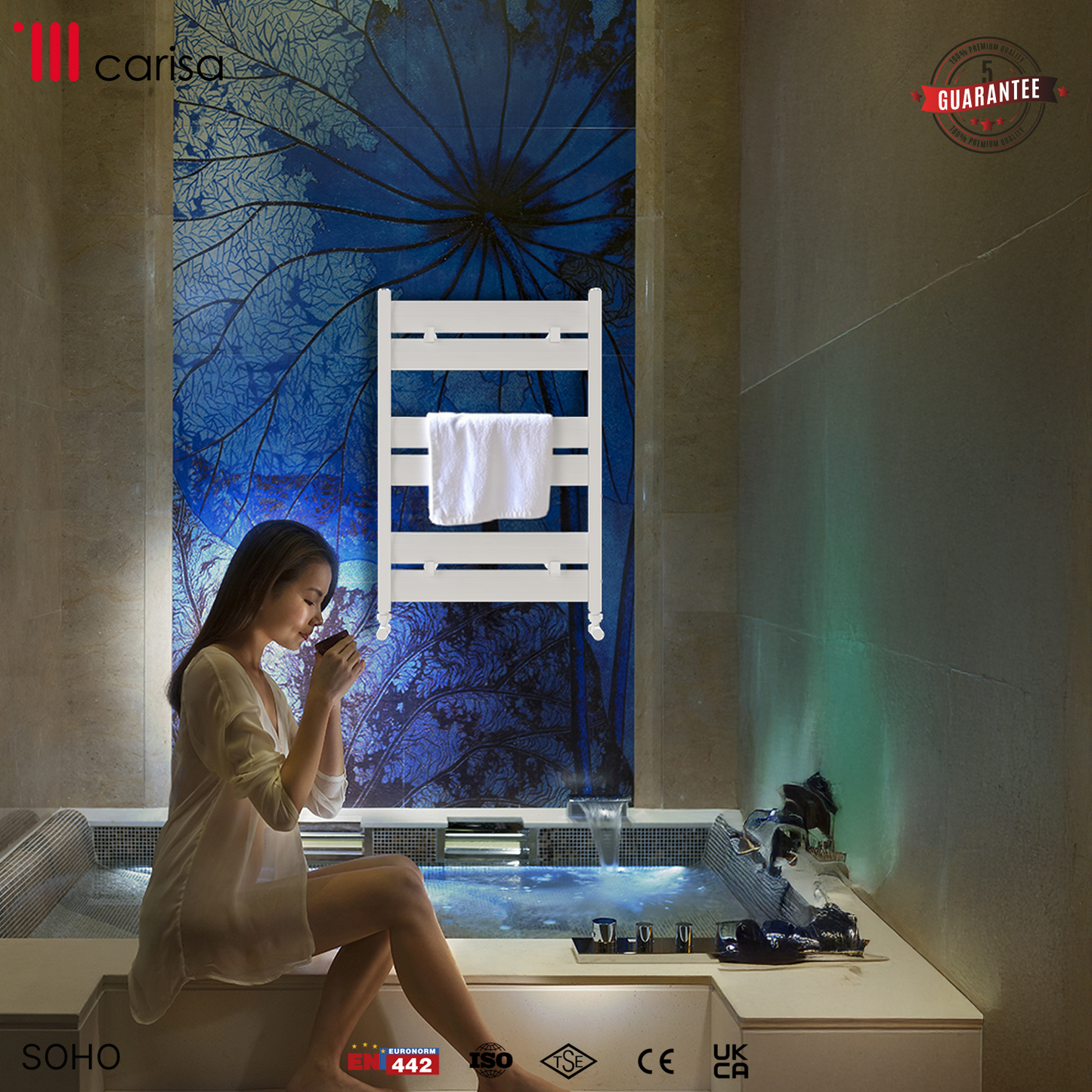 Carisa Soho Alüminyum Havlupan Modern Tasarım Beyaz