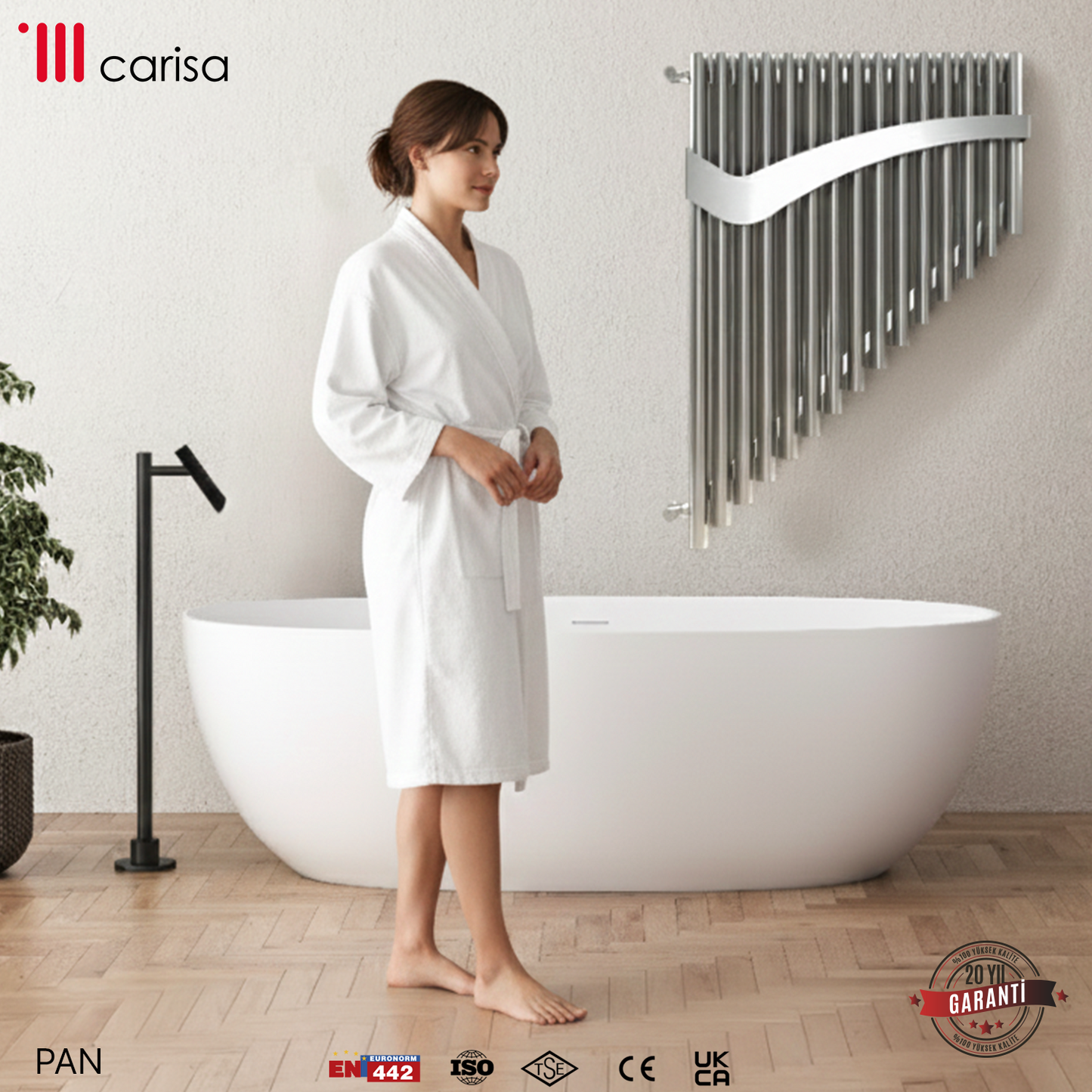 Carisa Pan Paslanmaz Çelik Havlupan Modern Tasarım Satine