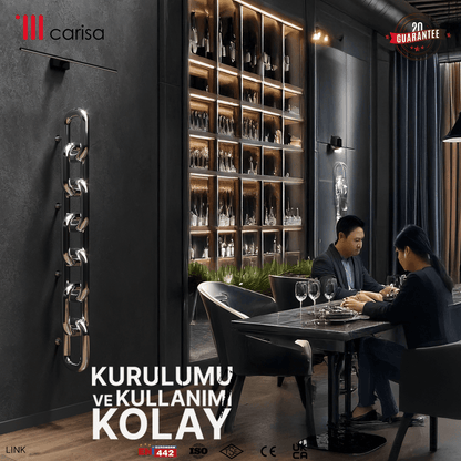 Carisa Link Dikey Paslanmaz Çelik Radyatör Modern Tasarım Ayna Polisaj