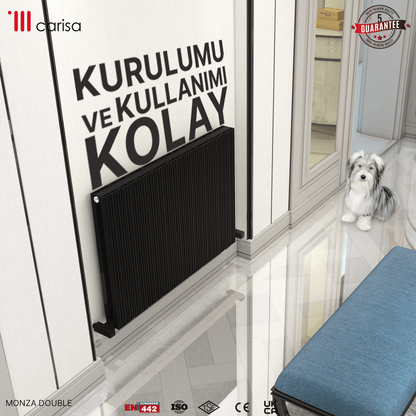 Carisa Monza Yatay Alüminyum Radyatör Modern Tasarım Antrasit
