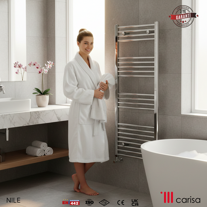 Carisa Nile Elektrikli Çelik Havlupan Antrasit Dijital Fişli Kit - 160×50 cm (500 watt)
