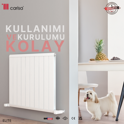 Carisa Elite Alüminyum Radyatör Beyaz Standart Bağlantı