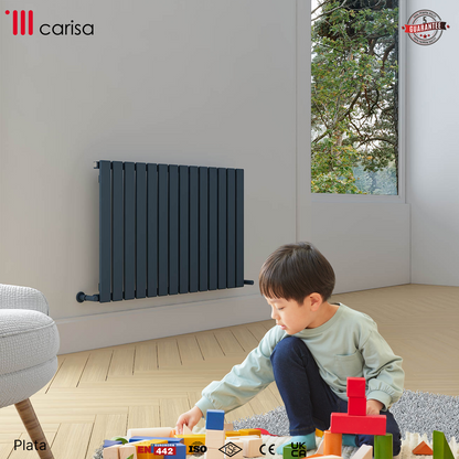 Carisa Plata Yatay Alüminyum Radyatör Modern Tasarım Antrasit