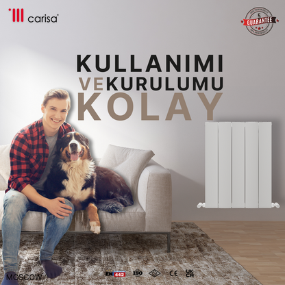 Carisa Moscow Alüminyum Radyatör Beyaz Standart Bağlantı