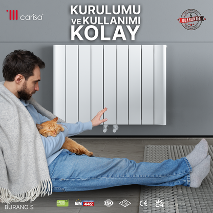 Carisa Burano Alüminyum Radyatör Beyaz Standart Bağlantı.