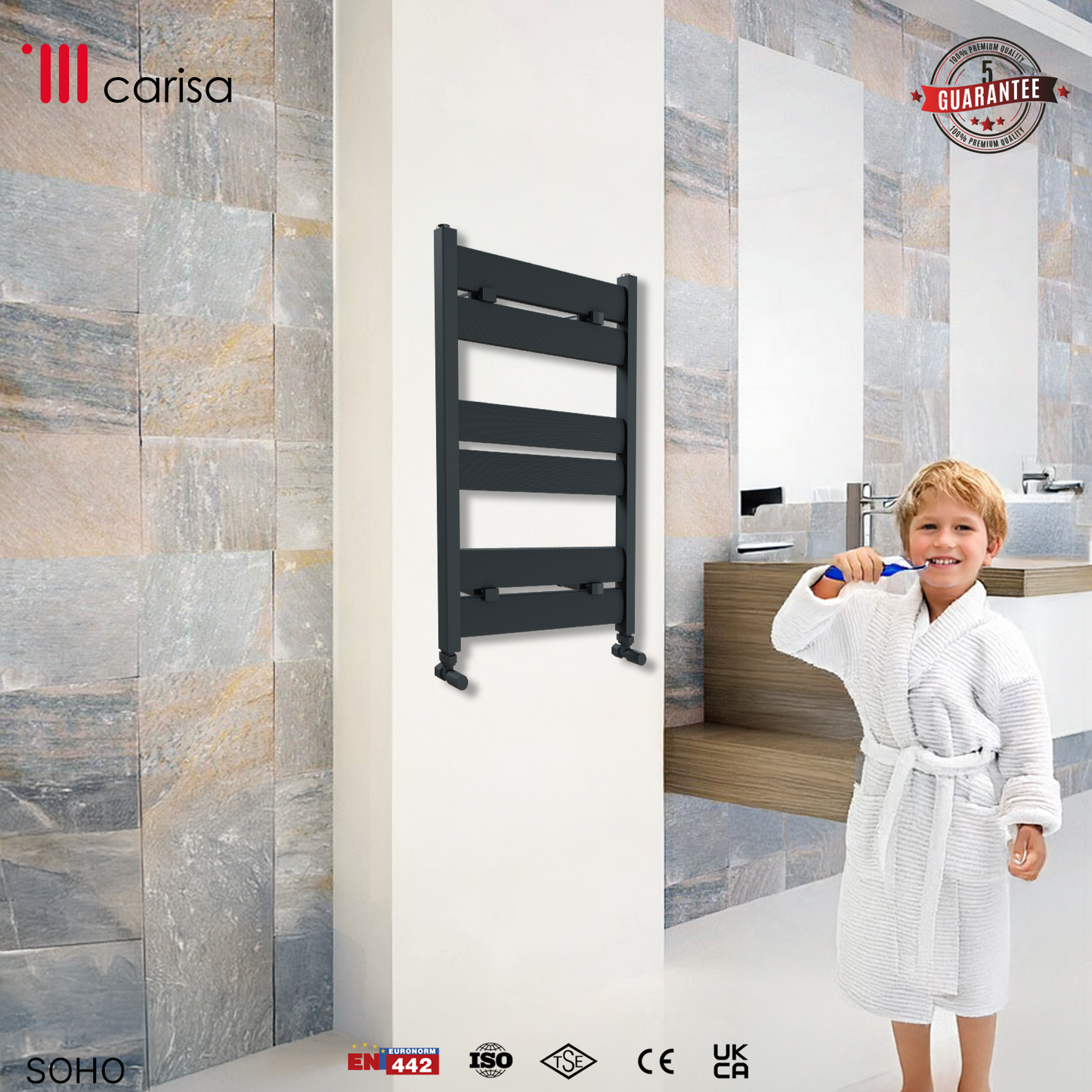 Carisa Soho Alüminyum Havlupan Modern Tasarım Antrasit