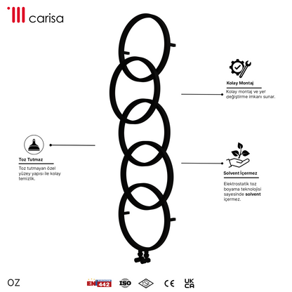 Carisa Oz Paslanmaz Çelik Havlupan Modern Tasarım