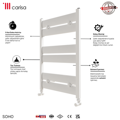 Carisa Soho Alüminyum Havlupan Modern Tasarım Beyaz