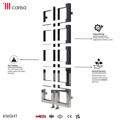 Carisa Knight Paslanmaz Çelik Havlupan Modern Tasarım Ayna Polisaj