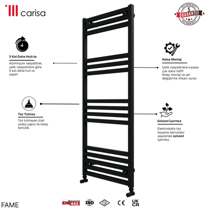 Carisa Fame Alüminyum Havlupan Modern Tasarım Antrasit - carisa