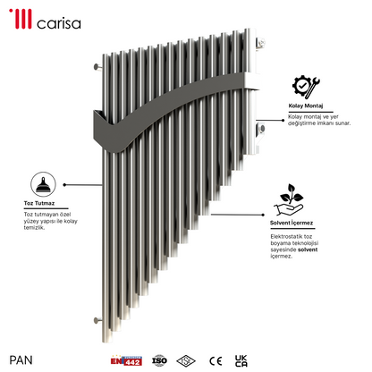 Carisa Pan Paslanmaz Çelik Havlupan Modern Tasarım Satine