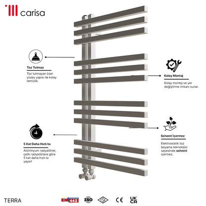 Carisa Terra Alüminyum Havlupan Modern Tasarım Beyaz - Carisa