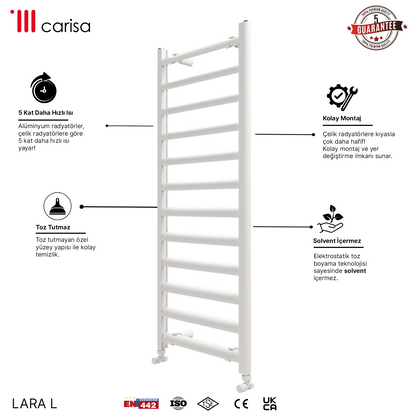 Carisa Lara L Alüminyum Havlupan Modern Tasarım Beyaz