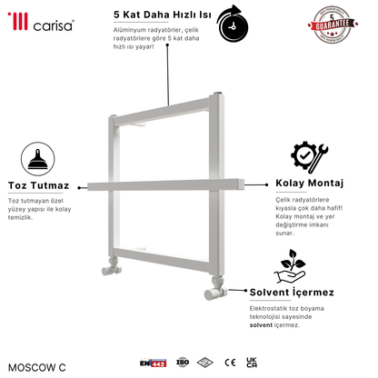 Carisa Ajax Alüminyum Havlupan Modern Tasarım Beyaz