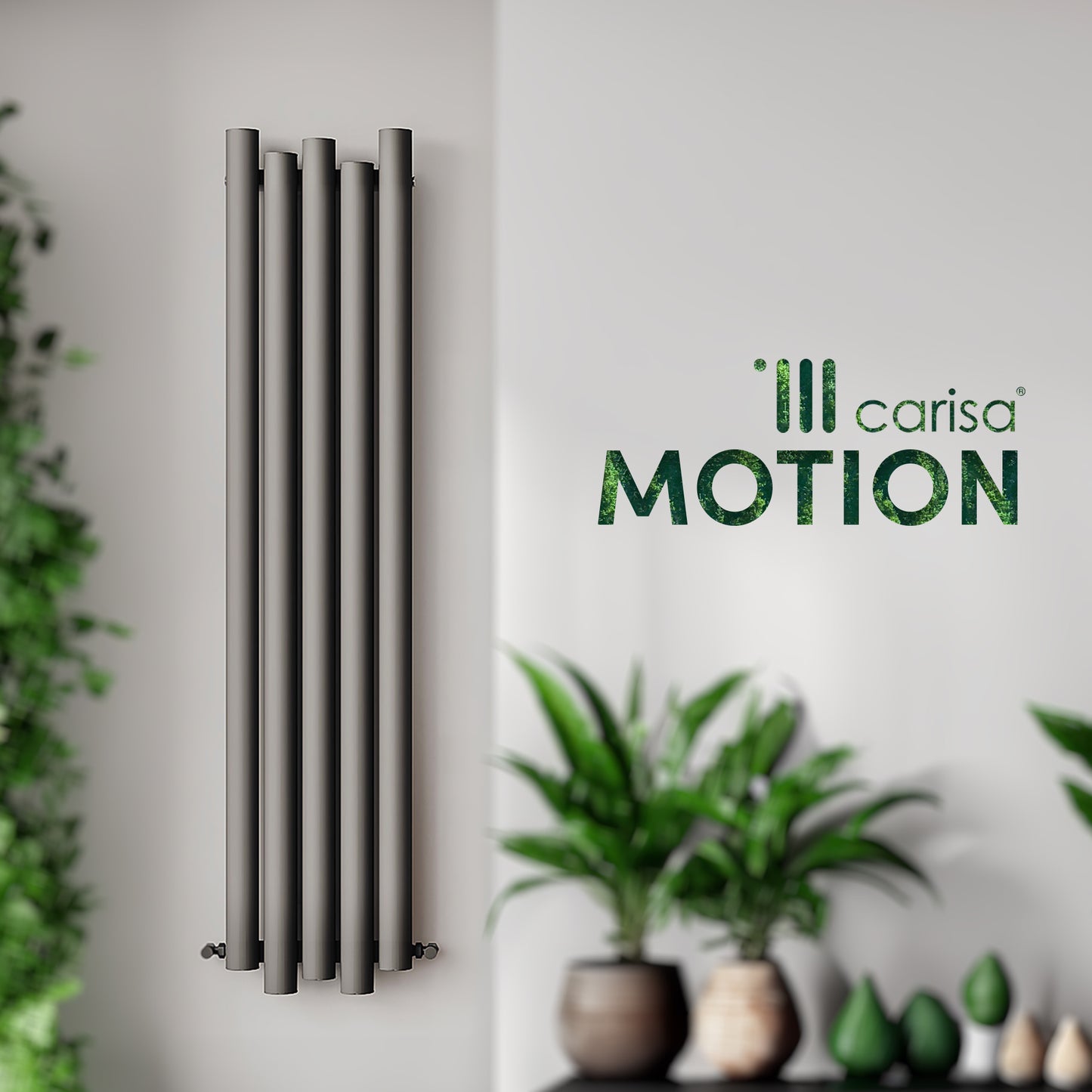 Carisa Motion Dikey Alüminyum Radyatör Modern Tasarım Antrasit