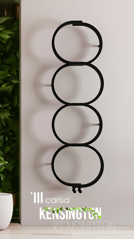 Carisa Kensington Paslanmaz Çelik Havlupan Modern Tasarım Siyah