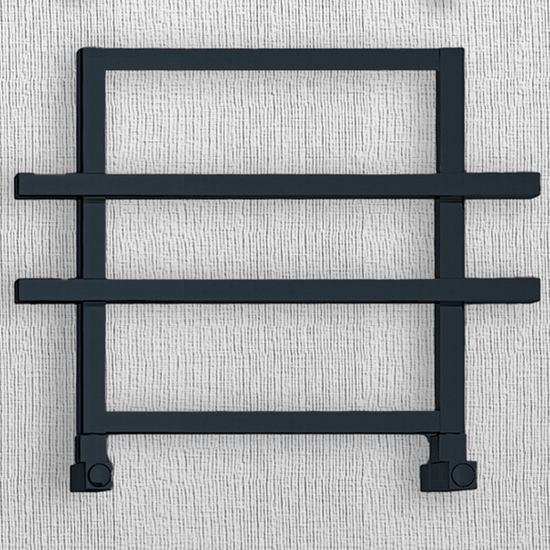 Carisa Ajax Alüminyum Havlupan 0450 x 0600 mm 2 Dilim Siyah Standart Bağlantı