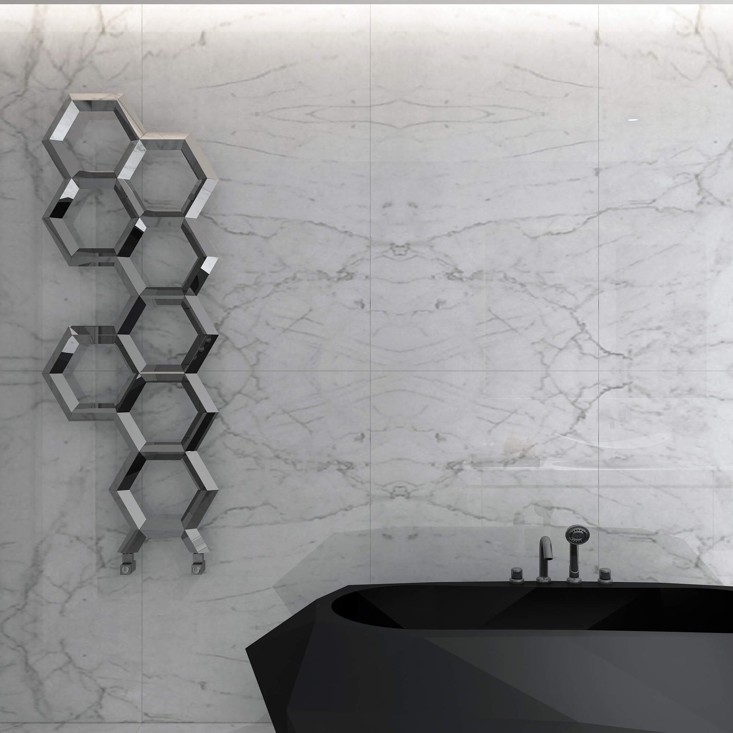 Carisa Alveole Paslanmaz Çelik Havlupan Modern Tasarım Ayna Polisaj