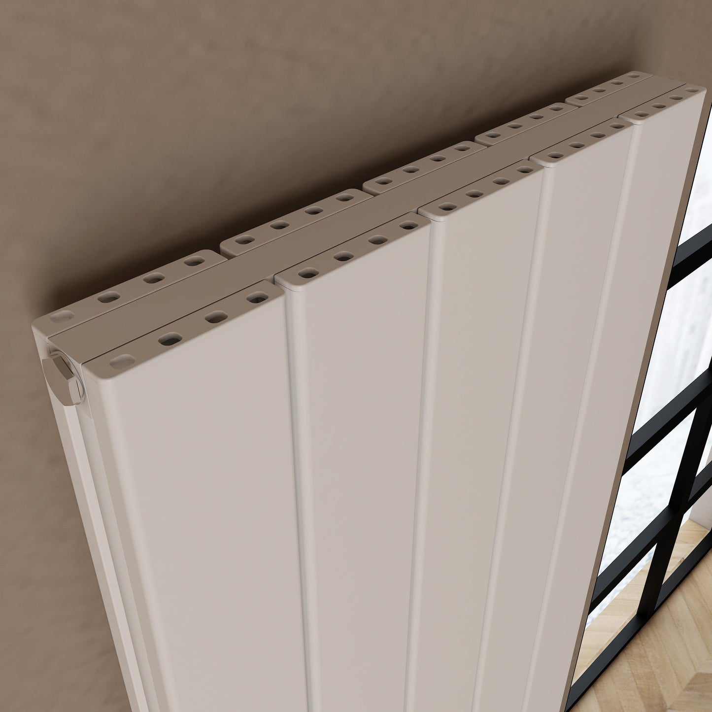 Carisa Angers Double Dikey Alüminyum Radyatör Modern Tasarım Beyaz