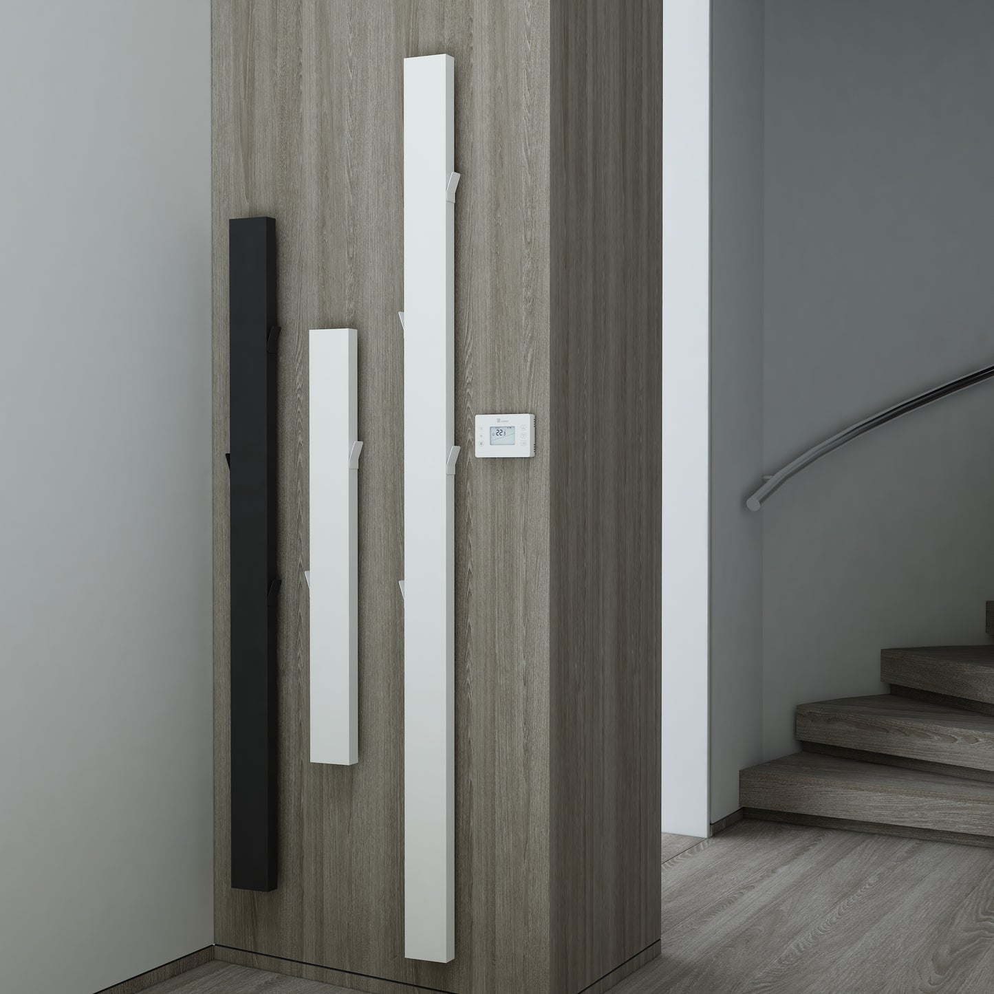 Carisa Boreas Notus S Dikey Elektrikli Radyatör Modern Tasarım Beyaz