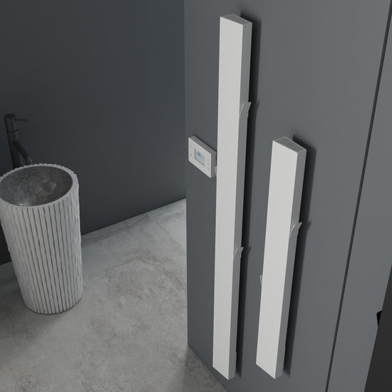 Carisa Boreas Notus S Dikey Elektrikli Radyatör Modern Tasarım Beyaz