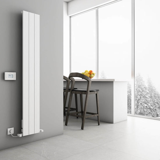 Carisa Boreas Hybrid M Dikey Elektrikli Radyatör Modern Tasarım Beyaz