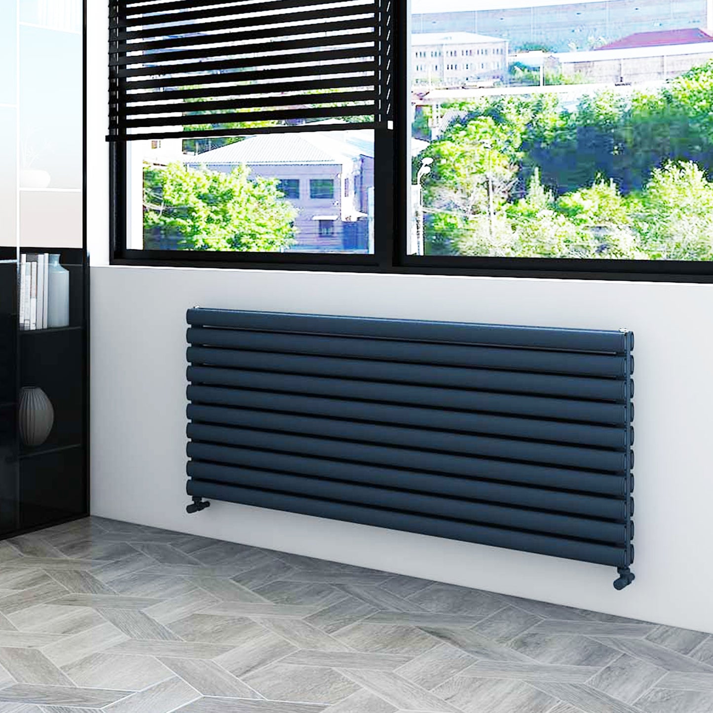 Carisa Tallis Xl Yatay Alüminyum Radyatör Modern Tasarım Antrasit