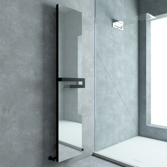 Carisa Elvino Bath Mirror Alüminyum Havlupan Modern Tasarım Siyah