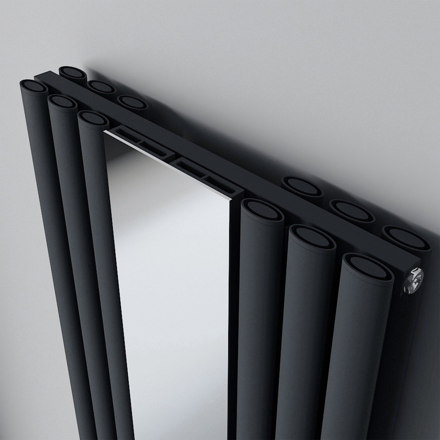 Carisa Tallis Mirror Dikey Alüminyum Radyatör Modern Tasarım Siyah