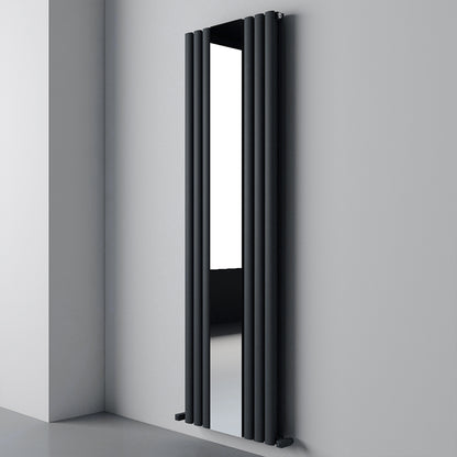 Carisa Tallis Mirror Dikey Alüminyum Radyatör Modern Tasarım Siyah